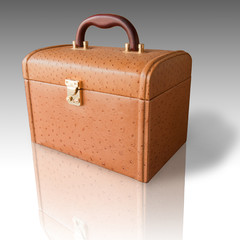 Brown leather box