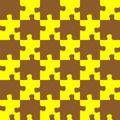 puzzle brown and yellow