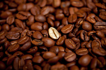 Naklejka premium Fried coffee beans