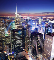Fototapeta premium Panoramę Manhattanu Times Square w Nowym Jorku