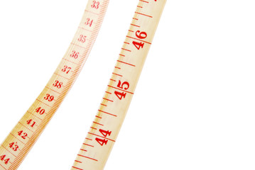 vintage measuring tape isolated