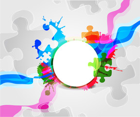 Abstract background made from puzzle pieces