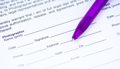 Pen and signature page.