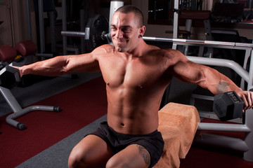 Obraz premium Bodybuilder exercising