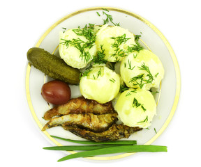 Potatoes with  anchovies