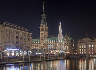 Hamburg Rathaus Weihnachtszeit