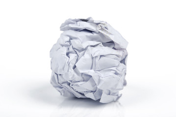 Crumpled paper ball