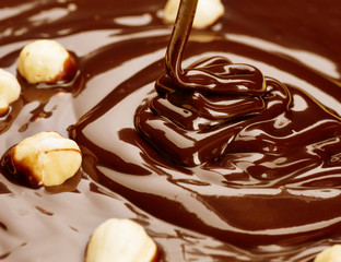 Chocolate with hazelnuts