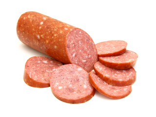 Sausage cut by slices