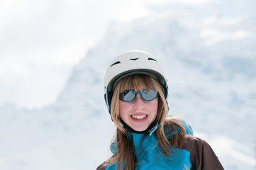 Fototapeta na wymiar Young skier portrait