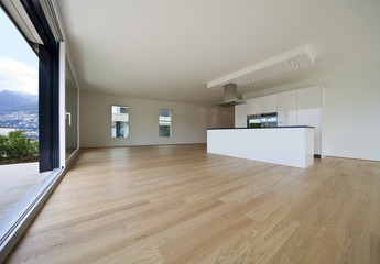 interno di loft moderno e vuoto