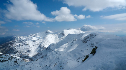 Fototapeta na wymiar View from top of the ski-lift