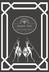 Ancient African symbols vector background