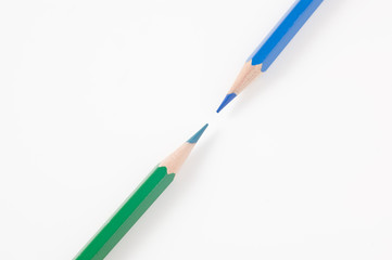 2色の色鉛筆