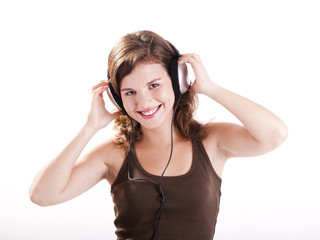 Naklejka premium Listening music