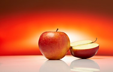 apple on colorfull background