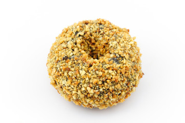 Almond Donut on white background