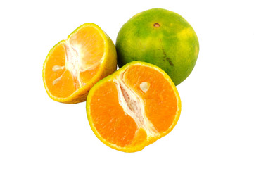 Orange on white background