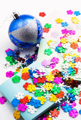 Confetti, Christmas toy and office paper