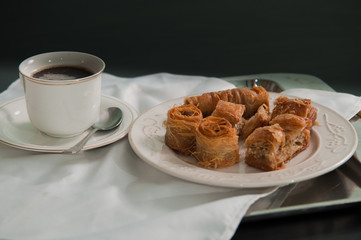 Morning breakfast on serving .