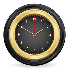 black gold clock