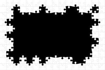 White puzzle frame