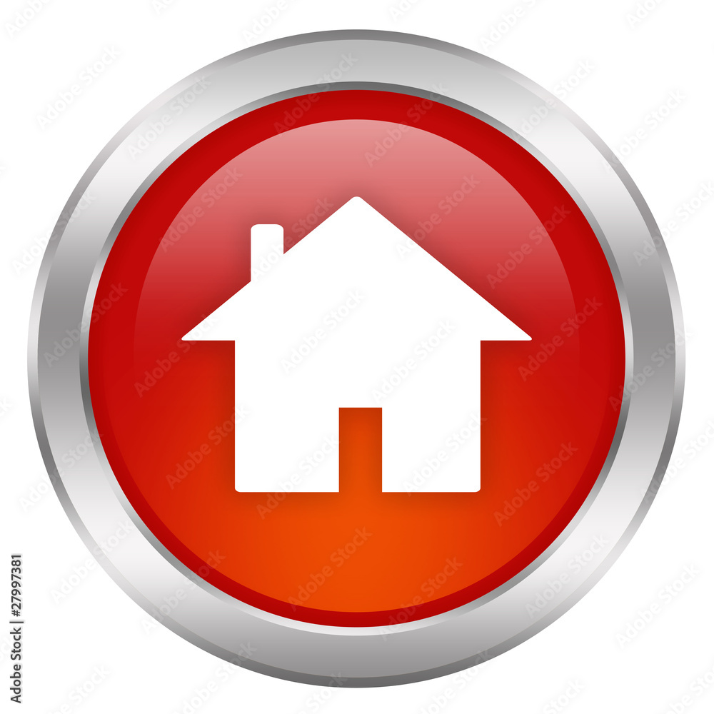 Canvas Prints red home button