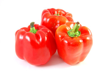 Three bell peppers