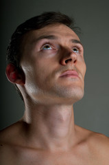 Obraz premium young men on dark