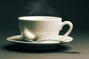 Cup of hot coffee