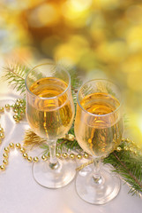Champagne and bauble