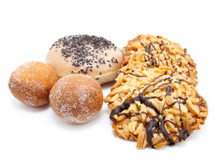 Fried doughnuts, Cookies with nut