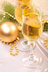 Champagne and bauble