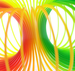 Colorful rings forming a circular tunnel