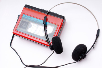 stereo cassette player - obrazy, fototapety, plakaty