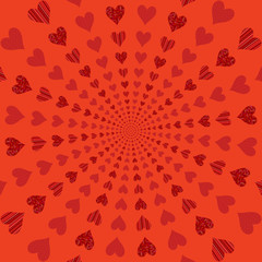 radial heart pattern