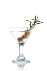 Classic gin martini cocktail