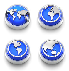 Button Icon: Blue World
