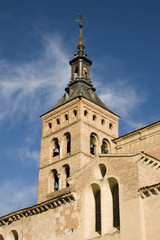 Fototapeta na wymiar Segovia - St. Martinro manesque bell tower