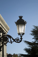 Fototapeta na wymiar Elegant street lamp - Madrid