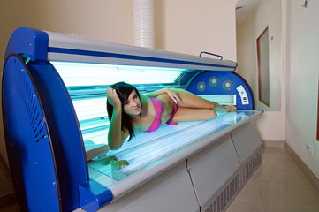 Young Woman in Solarium