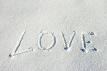 text on the snow