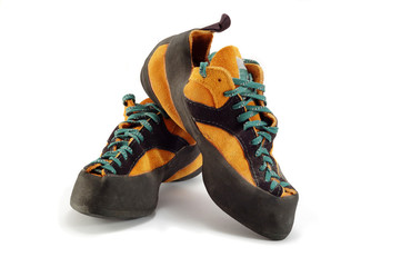 Orange boots for climbing sport - 28016992