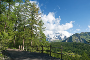sentiero - path in Arpy valley, italy