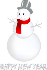 Vector image of snowball in hat