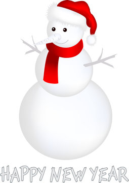 Vector image of snowball