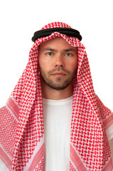 Man in Arabic headdress.