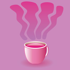 cup of pink drink in pink potty