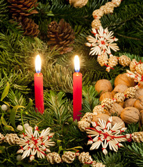 Christmas still life with candles