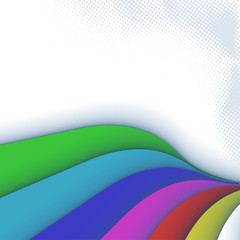 colorful 3ds lines, vector background